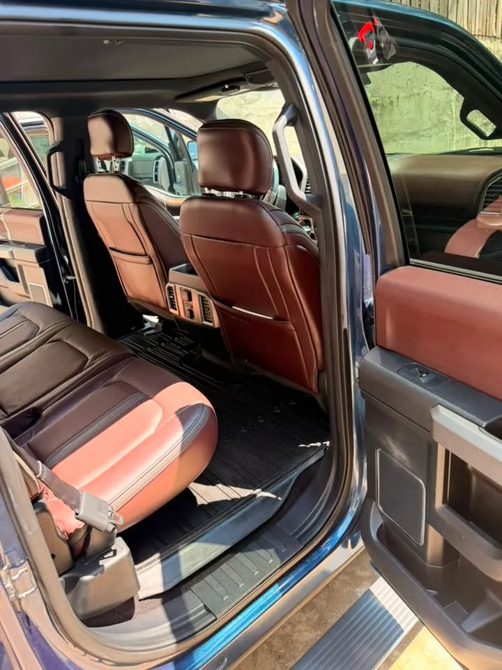 Ford F-150 leather interior after deep clean in Chattanooga, TN