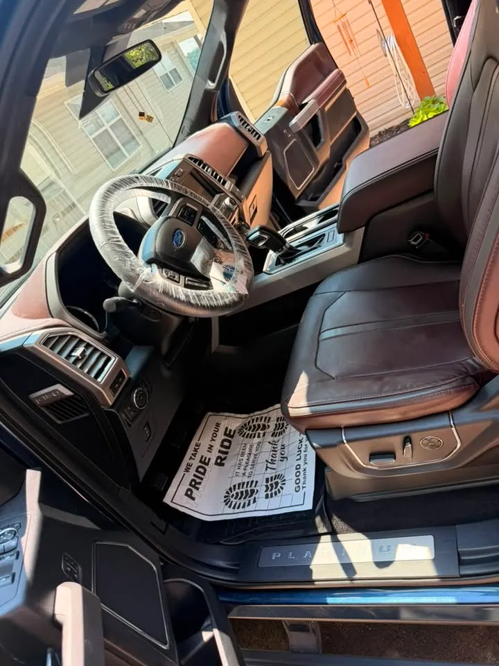 Leather seats and door panels conditioned in Chattanooga, TN