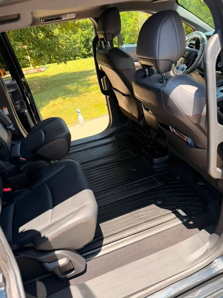 Spotless minivan cabin after a full interior detail in Chattanooga, TN
