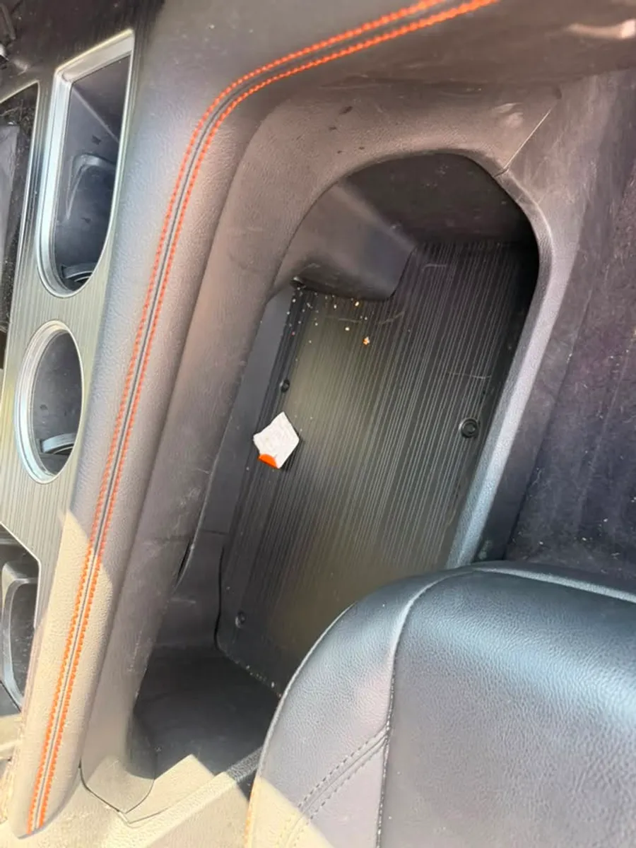 Before: Console-side floor before and after interior detail in Chattanooga, TN
